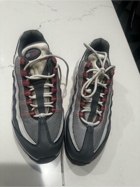Nike Men’s Air Max 95 Sneakers - Gray, Red, White